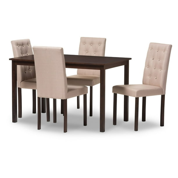Gardner Modern and Contemporary 5-Piece Finished Fabric Upholstered Dining Set