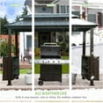 thumbnail image 5 of TOTAL 6x10FT Hardtop Grill Gazebo – Outdoor Metal BBQ Canopy with Galvanized Steel Double Roof, 2 Storage Cabinets, Ceiling Hooks, Permanent Patio Shelter for Backyard and Garden, Brown, 5 of 8