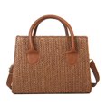 thumbnail image 1 of LHSHID Straw Beach Tote Shoulder Bags Women Hand-Woven Leather Crossbody Handbag Purse, 1 of 6
