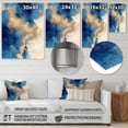 thumbnail image 4 of Designart "Clouds of Blue and Gold Marble VII" Fractals Metal Wall Art Prints, 4 of 5