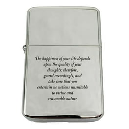 Lighter The Happiness of your life Marcus Aurelius CHROME Lighter The Happiness of your life Marcus Aurelius CHROME