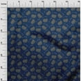 thumbnail image 2 of oneOone Cotton Jersey Navy Blue Fabric Cat Face Animal Dress Material Fabric Print Fabric By The Yard 58 Inch Wide, 2 of 4