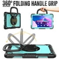 thumbnail image 3 of Case for Lenovo Tab M10 Plus 3rd Gen 10.6 inch 2022, 360 Rotating Stand Handle Pencil Holder Shoulder Strap Heavy Duty Shockproof Cover, Sky Blue PC, 3 of 7