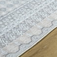 thumbnail image 3 of Livabliss x Our PNW Home Rainier Cottage Border Washable Runner Area Rug, 2'7" x 12', White/Pale Blue, 3 of 11