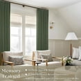 thumbnail image 2 of Olive Green Linen Pinch Pleated Curtains 84 Inches Long 2 Panels for Living Room Bedroom Linen Pleated Hooks Rings Back Tab Light Filtering Loden Moss Green Farmhouse Drapes 84 Inch Length, 2 of 18
