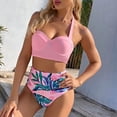 thumbnail image 4 of CEHVOM Women Fashion Bikini Print Two-piece Print Swimsuit Beachwear Ensemble, 4 of 6