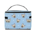 thumbnail image 3 of Yiaed Cute French Bulldog Print Makeup Bag Travel Cosmetic Bags for Women Girls Zipper Pouch Makeup Organizer, 3 of 4