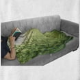 thumbnail image 6 of Bamboo Print Soft Flannel Fleece Blanket, Image of Bamboo Trees in Rain Forest Far Eastern Wildlife Tropical Nature Inspired, Cozy Plush for Indoor and Outdoor Use, 60" x 80", Green, by Ambesonne, 6 of 6