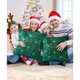 thumbnail image 6 of Christmas Pillow Covers 18x18 inch, Christmas Decorations Bows Xmas Tree Throw Pillow Cases Soft Plush Faux Fur Wool Pillow Covers Winter Holiday Decor for Sofa Living Room.Dark Green, 6 of 6