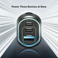 thumbnail image 4 of CODi 65W Triple Port USB-C Car Charger – Fast Charging Adapter for Laptops, Tablets & Phones – 2 USB-C + 1 USB-A, 4 of 5