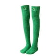 thumbnail image 4 of Christmas Day Womens Knee High Fitness Thigh High Stockings for Women Cozy Winter Women's Compression Socks Green, 4 of 4