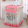thumbnail image 1 of Lace Ruffle Floral Washing Machine Dust Cover Protection Front Durable Soft Home, 1 of 4