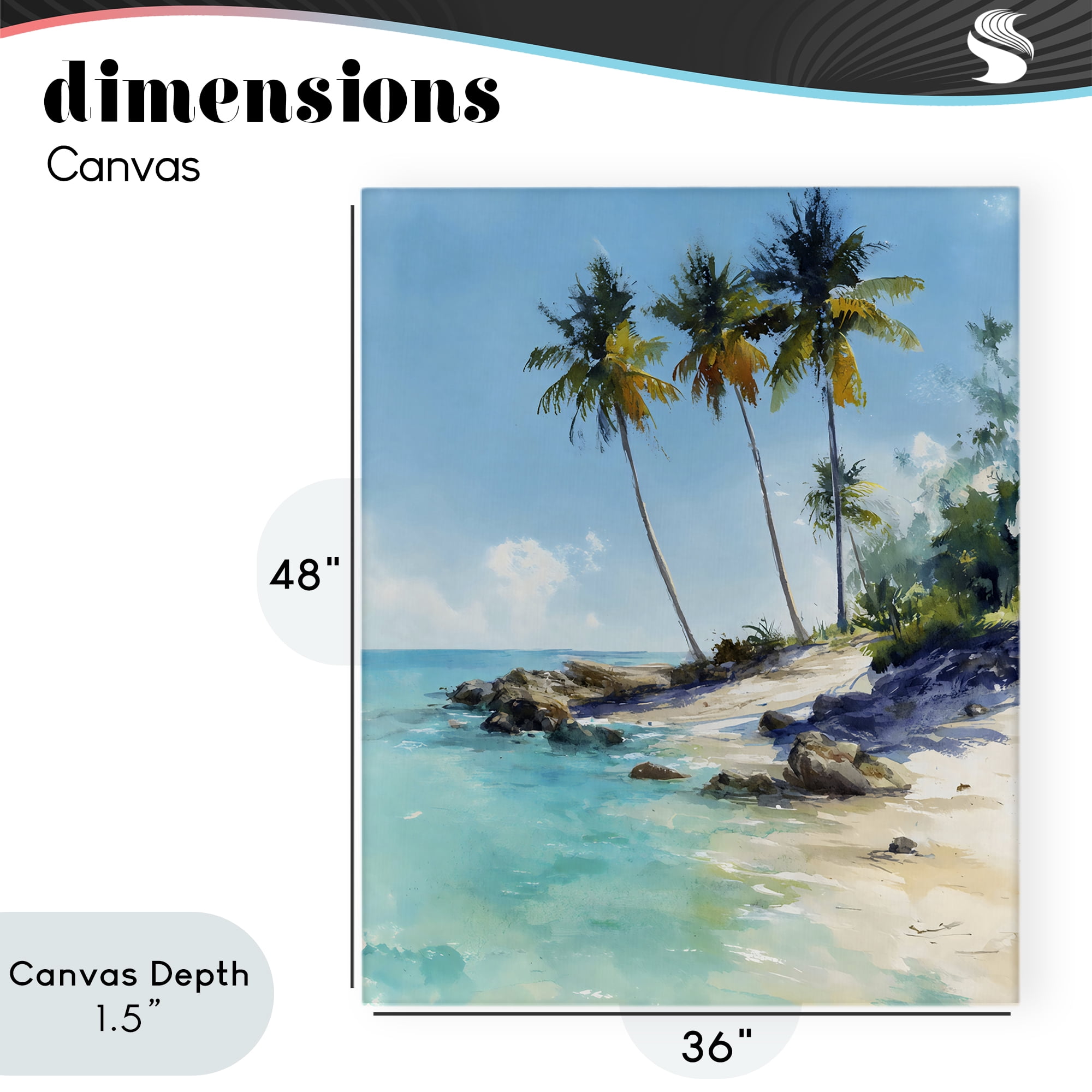 Stupell Industries Rocky Tropical Shore Canvas Wall Art, design by Franklyn Gregory