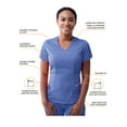 thumbnail image 3 of Adar Pro Modern Athletic Scrub Set For Women - Modern V-Neck Scrub Top & Yoga Jogger Scrub Pants, 3 of 7