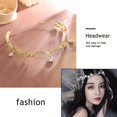 thumbnail image 4 of Crown Hair Jewelry Baroque Rhinestones Headband Bridal Headpiece (Gold), 4 of 5