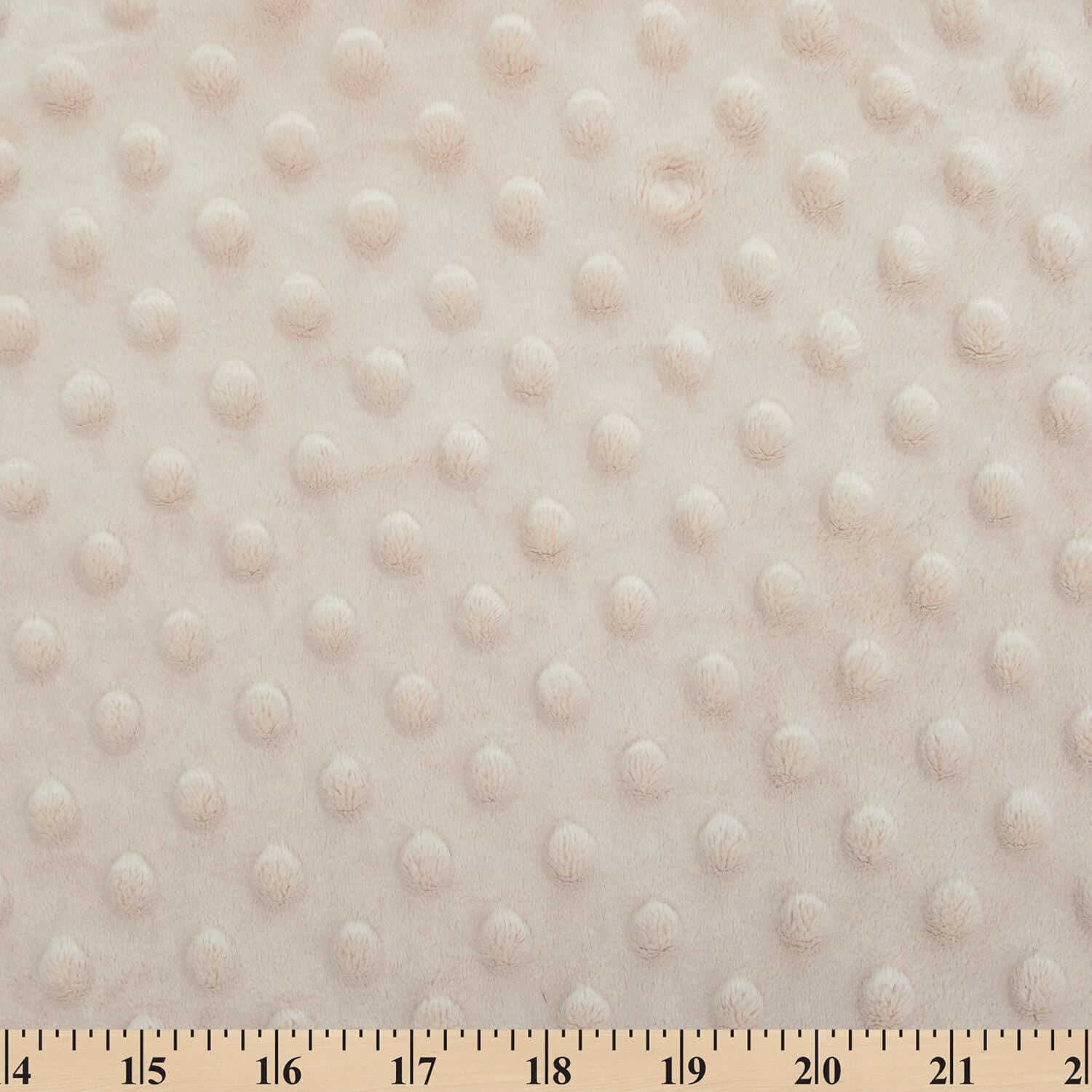 Minky Dimple Dot 60 Inch Soft Plush Polyester Microfiber Cuddle Fabric By The Yard - For Sewing Apparel, Accessories, Decor, And More (Champagne, 10 Yards)