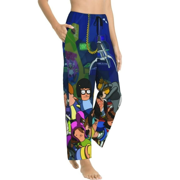Womens Bob's Burgers (38) Pajama Pants Sleepwear Pajamas Vacation Sleep Pant With Pockets