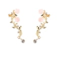 thumbnail image 1 of Personality Earrings Leaves Beautiful Diamond Earrings Irregular Mesh, 1 of 1