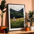 thumbnail image 3 of Sheep on a Hill - Painting Watercolor Pastoral Landscape Nature Farm Scenic Black Framed Wall Art Print 24 x 36 inches, 3 of 8