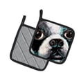 thumbnail image 2 of Carolines Treasures MW1239PTHD Boston Terrier Jake Pretty Please Pair of Pot Holders  7.5HX7.5W multicolor, 2 of 3