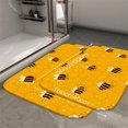 thumbnail image 2 of 1pc Bee Pattern on Honeycomb Absorbent Non-Slip Bathroom Thickened Flannel Rug Decor,Soft,Quick Drying,Suitable For Indoor/outdoor Use,Bathrooms,Bedrooms,Kitchens,Terrace,Laundry Rooms,16"x24", 2 of 9
