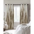 thumbnail image 2 of Brown Beige Vintage Blackout Curtains for Bedroom - 84 Inch Long Light Blocking 2 Panels Set, Retro Abstract Art Thermal Insulated Living Room Drapes Grommet Window Curtains 52"x84", 2 of 8