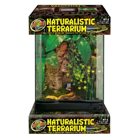 Zoo Med Naturalistic Terrarium, Black, Clear, 1 Each/12 In X 12 In X 18 in
