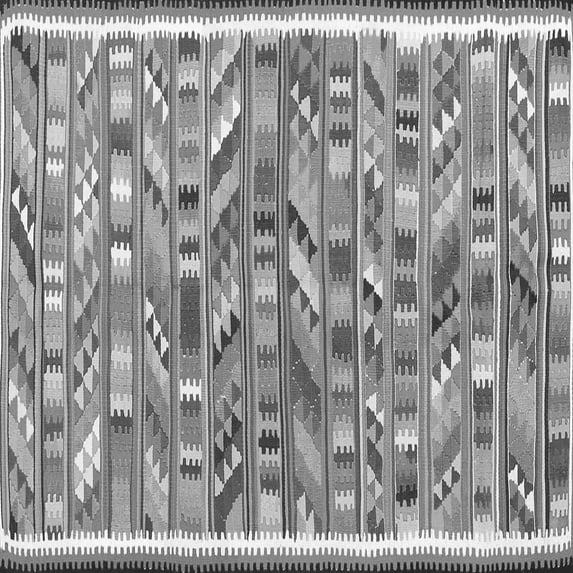 Ahgly Company Indoor Square Abstract Gray Contemporary Area Rugs, 4' Square