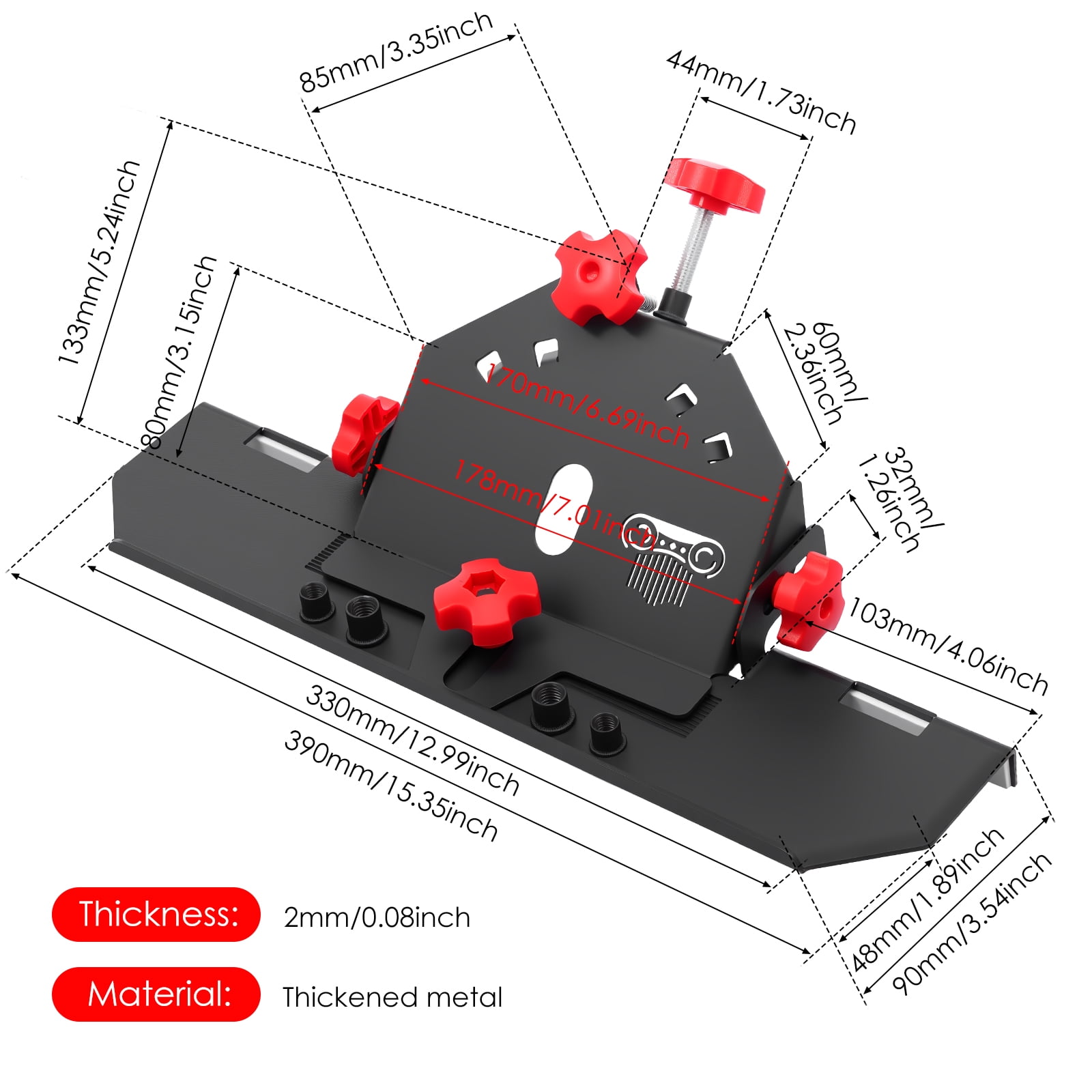 Ikoopy 45 Degree Tile Chamfering Tool Anti Slip Chamfering Cutting Cat Face Tool for 4-1/2" and 5" Angle Grinder