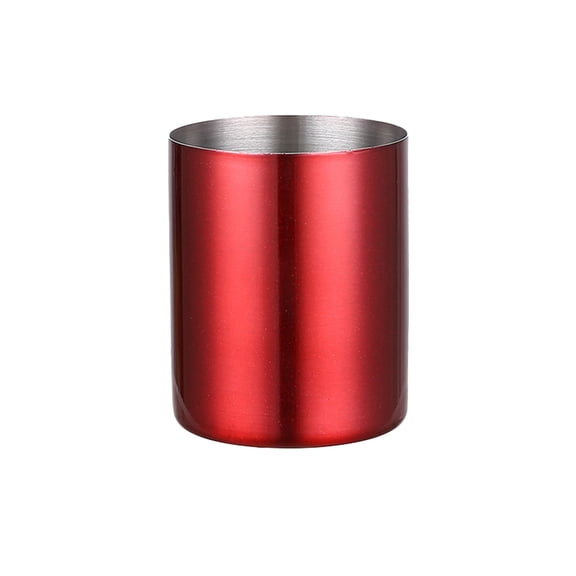 Stainless Steel Round Pen Holder Decorative Desk Organizer for Stationery Storage A