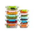 thumbnail image 1 of TechGen Borosilicate Glass Food Storage Containers with Airtight Snap-Lock Lids, Meal Prep Kitchen Storage Set, 10-Pack, 1 of 5