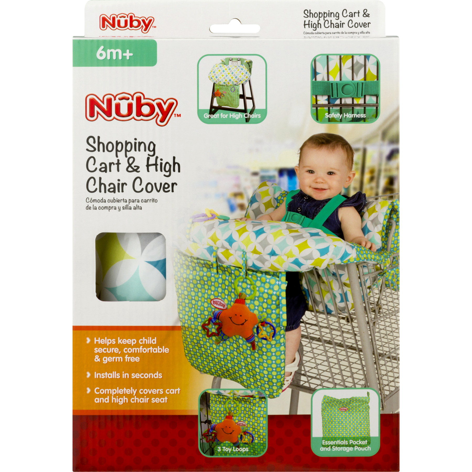 Nuby Shopping Cart And High Chair Cover Walmart Com