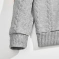 thumbnail image 3 of KHONTS Men's Colorblock Pullover Sweatshirts Long Sleeve Stand Collar Quarter Button Knitted Jackets Quilted Coat Light Gray XL, 3 of 8