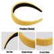 thumbnail image 4 of Diadema de piel sintética, diadema para mujer, amarillo, 1,6 pulgadas de ancho, 4 of 7