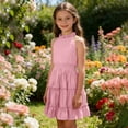 thumbnail image 2 of Ruyang Teen Girls Halter Sleeveless Dresses Ruffle Hem Slim Fit A-Line Swing Dresses Summer Trendy Solid Casual Breathable Skirts, 2 of 7
