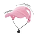 thumbnail image 3 of Linnome Dog Hat Corduroy Pet Cap Adjustable Baseball Hat for Small Dogs Cats Summer Sun Protection Breathable Size S Pink, 3 of 6
