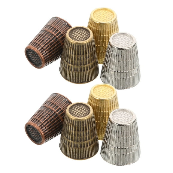 SEWCHICS Sewing Thimble Copper Finger Protection 8Pcs 0.9In