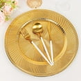 thumbnail image 4 of BalsaCircle 6 Gold Round 13 in Swirl Acrylic Charger Plates Metallic Design Beaded Rim Party Decorations, 4 of 8