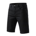 thumbnail image 4 of Avirosel Men's Casual Slim Fit Faux Denim Jean Shorts Skinny Stretch Summer Hot Short with Pockets for Summer Daily Wear Black, 4 of 5