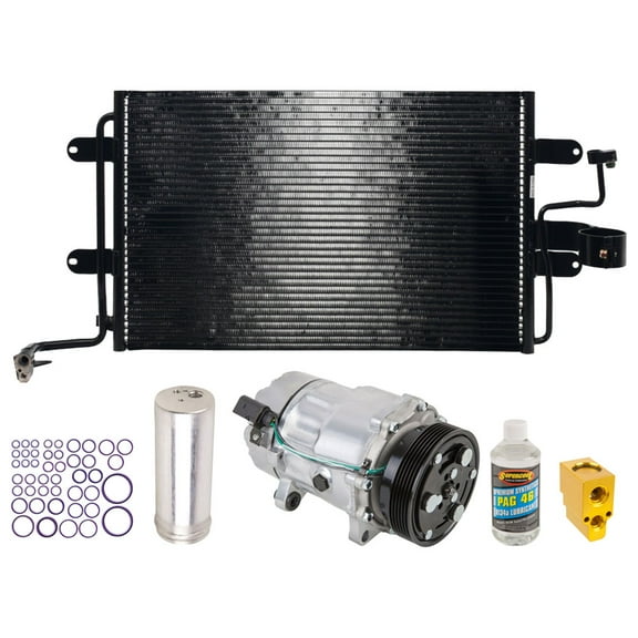 A/C Kit w/ AC Compressor Condenser & Drier For Volkswagen VW Jetta Golf Mk4 2000 2001 2002 2003 2004 - DOES NOT FIT VR6! - BuyAutoParts