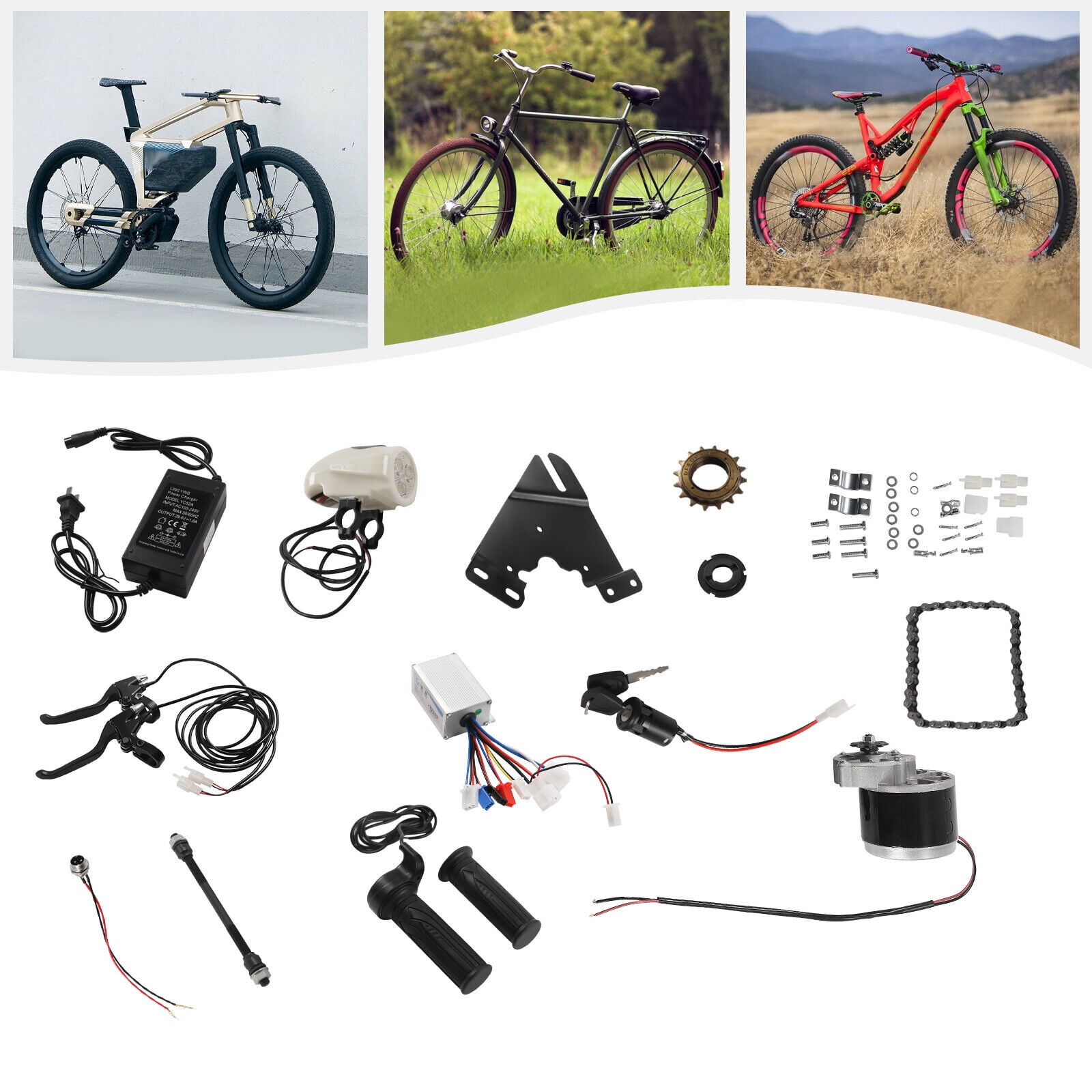 24V 250W Electronic Conversion Installation Kit for Bicycle Chain Drive