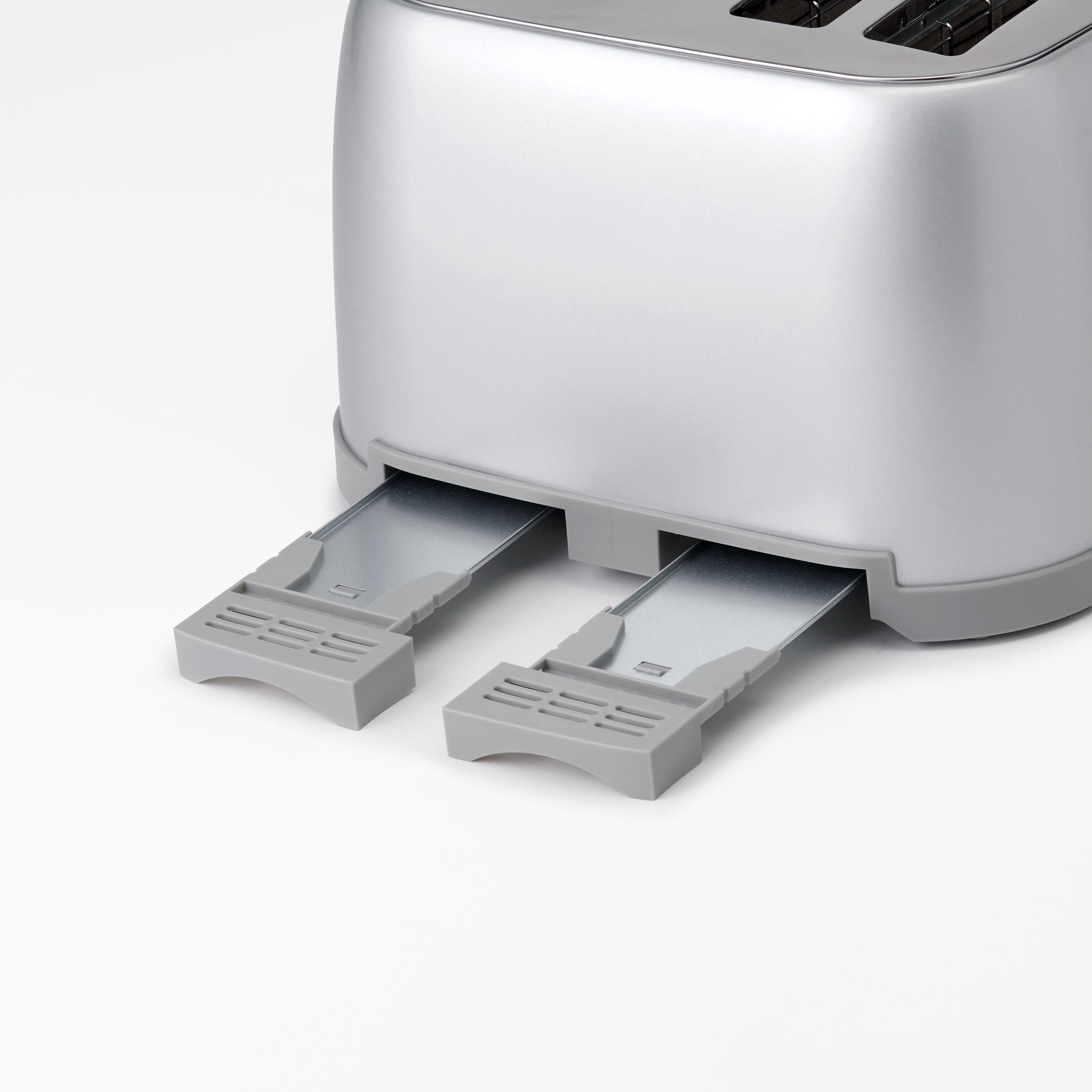 Betty Crocker 4-Slice Toaster, Silver with Extra Wide Slots