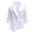 thumbnail image 4 of VBARHMQRT Wool Jacket Women Women's Autumn Fashion Sleeve Button Decoration Suit Jacket, 4 of 4