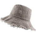 thumbnail image 4 of CoCopeaunts Women's Bucket Hat Summer Simple Casual Vintage Frayed Brim Bucket Cap Foldable Comfort Fisherman Hat for Men, 4 of 8