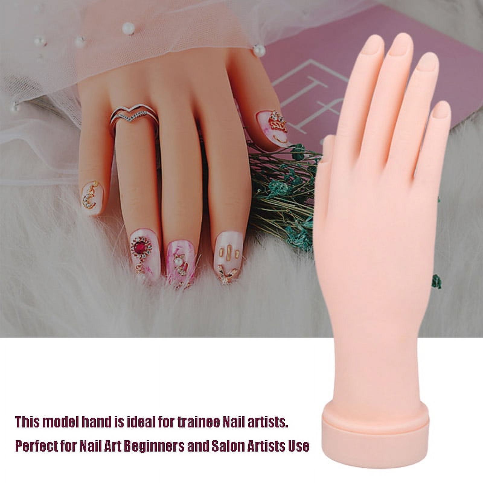 Tiardey Nagelmodell-Hand Aus Flexiblem Kunststoff – Zum Üben Von Nail Art & Maniküre
