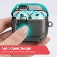 thumbnail image 3 of Vena for AirPods 5/4 Case Cover TPU with Lock & Phone Stand Compatible with Apple AirPods 5th/4th Gen, Supports Wireless Charging, Clear Black, 3 of 8