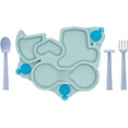 thumbnail image 4 of Constructive Eating Truck Training Plate and Utensils Set for Babies & Toddlers - Teal, 4 of 8