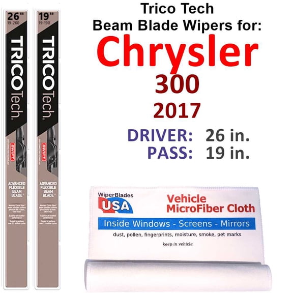 2017 Chrysler 300 Beam Blade Wipers (Set of 2)
