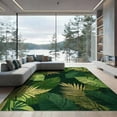 thumbnail image 2 of ODIKA Golf Koi Bug Monstera Botanical Plant Motifs Tufted Fronds Pond for Dining Room, Under Table, Office, Non-Slip Chair-Friendly Floor, 2 of 7