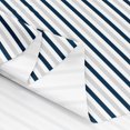 thumbnail image 3 of Erosebridal Navy Gray Horizontal Stripe Fabric by the Yard 5 Yards, White Wide Band Pattern Fabric for Sewing, 3 of 7